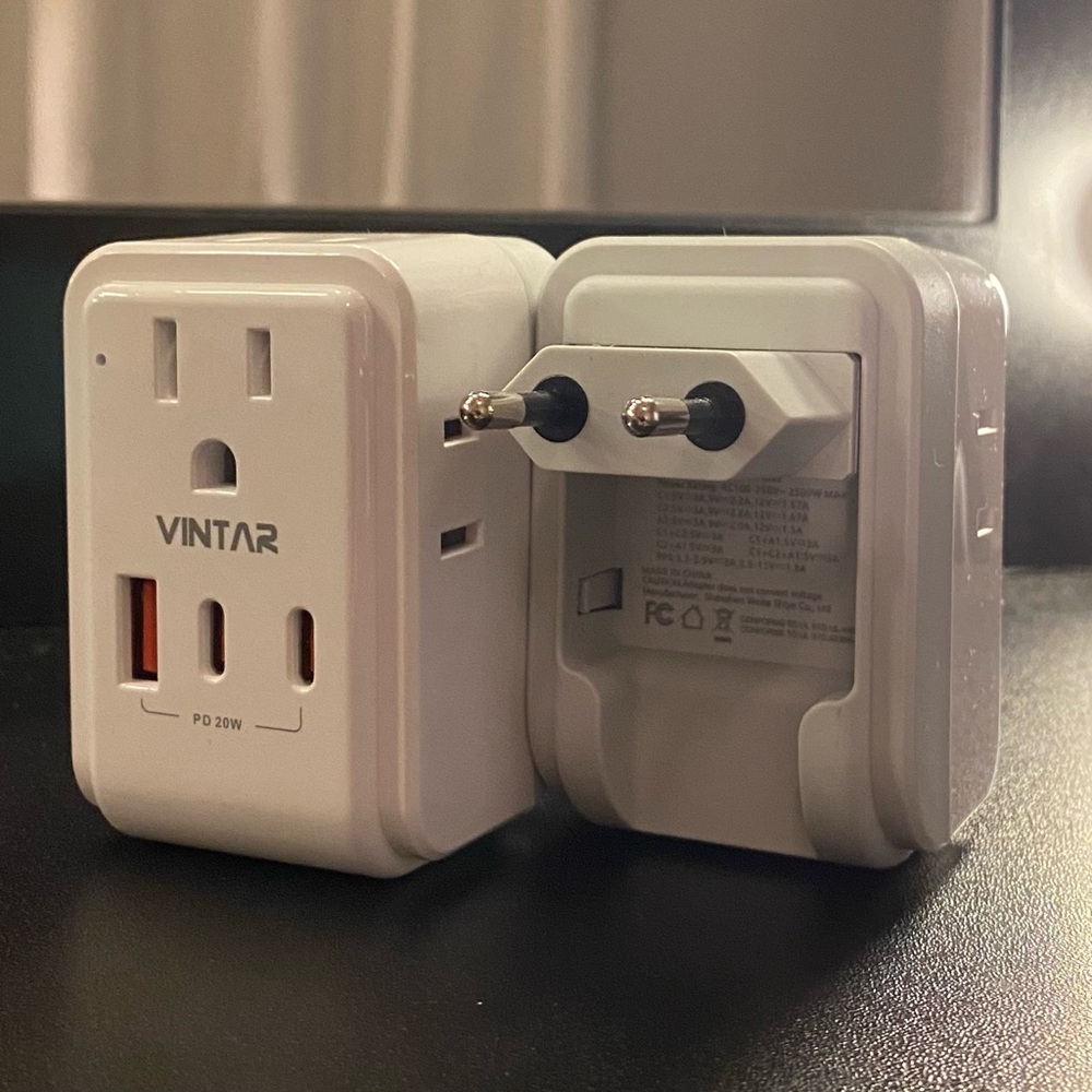 Foldable European Travel Adapters - Set of Two